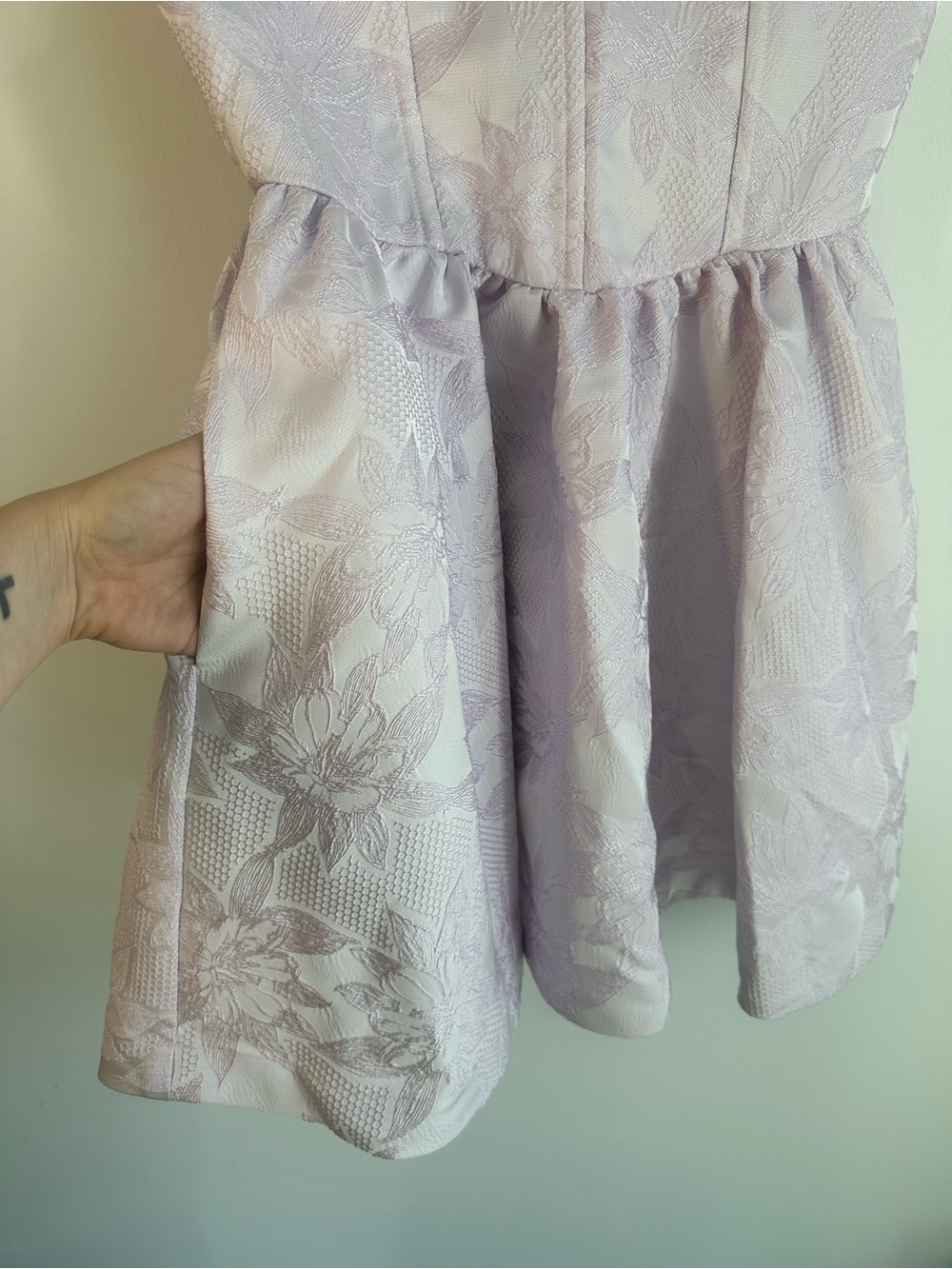 Saint Armont Pink Jacquard Fit & Flare Cocktail Dress NWOT, Size 6/8 - Picture 4 of 9